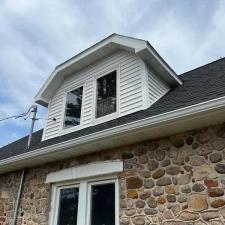 GAF Timberline HDZ Roof Replacement, Aluminum Fascia & Soffit, Seamless Gutters, Mastic Carvedwood Vinyl Siding, Azek PVC Trim, in Mosinee, WI 12