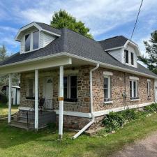 GAF Timberline HDZ Roof Replacement, Aluminum Fascia & Soffit, Seamless Gutters, Mastic Carvedwood Vinyl Siding, Azek PVC Trim, in Mosinee, WI 2