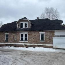 GAF Timberline HDZ Roof Replacement, Aluminum Fascia & Soffit, Seamless Gutters, Mastic Carvedwood Vinyl Siding, Azek PVC Trim, in Mosinee, WI 3