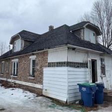 GAF Timberline HDZ Roof Replacement, Aluminum Fascia & Soffit, Seamless Gutters, Mastic Carvedwood Vinyl Siding, Azek PVC Trim, in Mosinee, WI 5