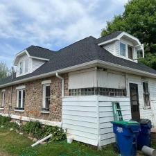 GAF Timberline HDZ Roof Replacement, Aluminum Fascia & Soffit, Seamless Gutters, Mastic Carvedwood Vinyl Siding, Azek PVC Trim, in Mosinee, WI 6