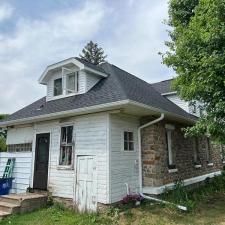 GAF Timberline HDZ Roof Replacement, Aluminum Fascia & Soffit, Seamless Gutters, Mastic Carvedwood Vinyl Siding, Azek PVC Trim, in Mosinee, WI 8