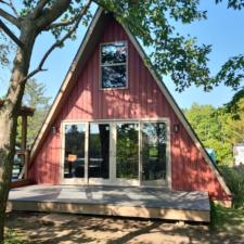 Mastic Board & Batten Vertical Vinyl Siding, Thermo-Tech Full-Frame Windows & Patio Door, Soffit & Fascia, Waudena Millwork Entry Door Replacement in Amherst Junction, WI 1