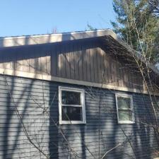 Mastic Carved Wood & Board and Batten Vinyl Siding, Soffit & Fascia, Seamless Gutters, AZEK PVC Post Cladding Trim, and Titan Clad Garage Door Installation in Steven's Point, WI 11