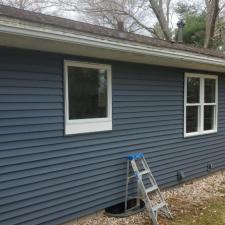 Replaced Original Masonite Siding With Carvedwood Vinyl Siding, Thermo-Tech Full-Frame Windows, Titan Clad Overhead Garage Door Frame in Wausau, WI 9