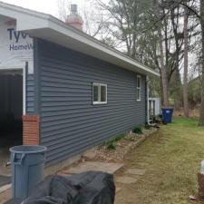 Replaced Original Masonite Siding With Carvedwood Vinyl Siding, Thermo-Tech Full-Frame Windows, Titan Clad Overhead Garage Door Frame in Wausau, WI 7