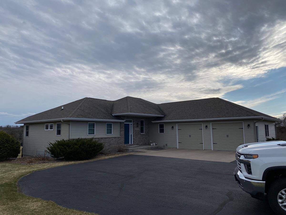 Roof Replacement - GAF Timberline HDZ Asphalt Shingles and Thermo Tech Patio Door - Custer, WI