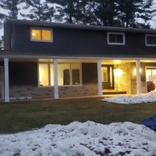 Mastic Carvedwood Vinyl Siding, Ledgestone Versetta Accent Stone, Garage Door Frame, Entry Door, Patio Door, Window, and Gutter Installation in Steven's Point, WI 2