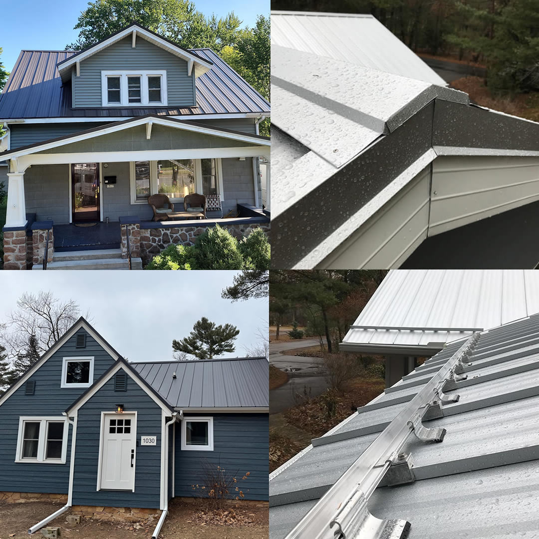 Standing seam metal roofing banner