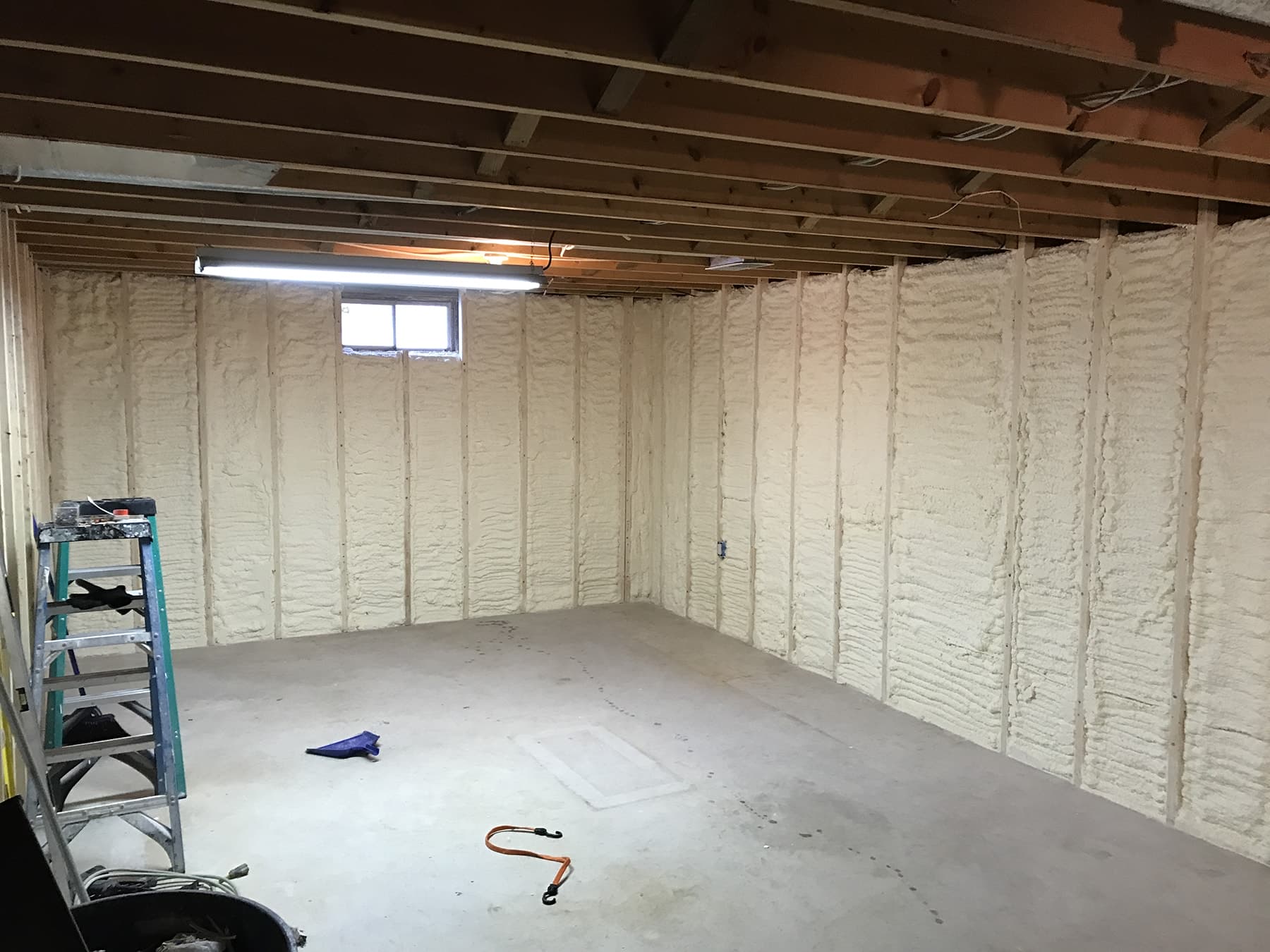 Basement Wall Spray Foam Insulation - Stevens Point, WI | Oakwood Exteriors